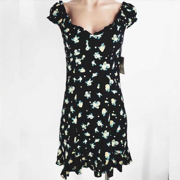 Free People Like A Lady Orange Slice Ruffle Mini Dress - Picture 5 of 5